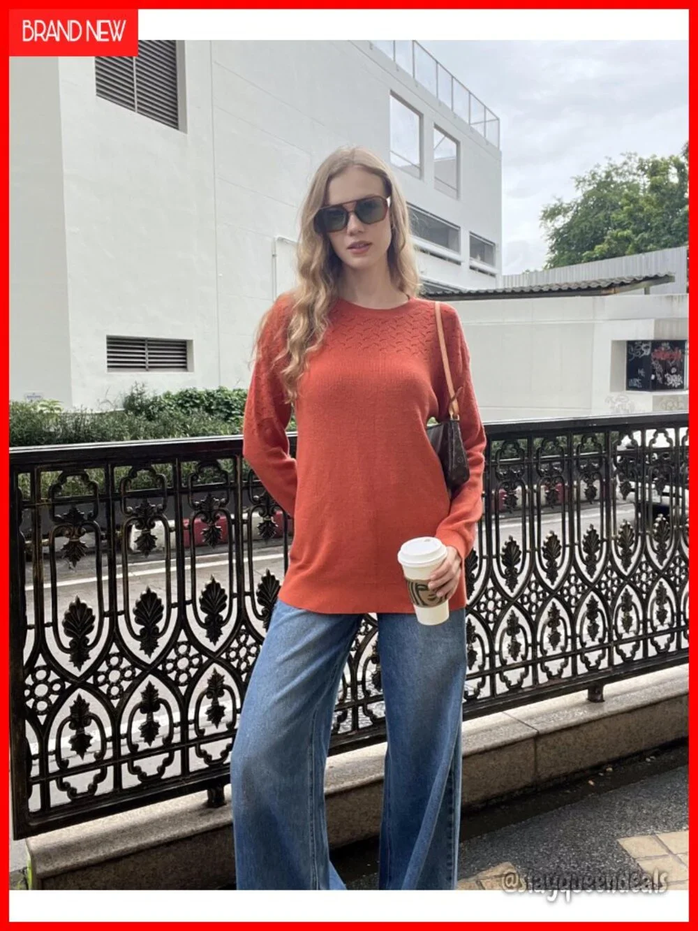 Women's Striped Knit Pullover Sweater Crewneck Long Sleeve Casual Loose